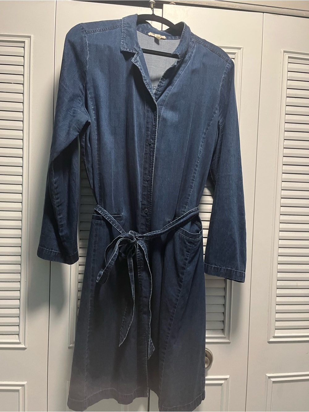 Eileen fisher tencel belted shirtdress